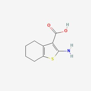 molecular formula C9H11NO2S B1335062 2-Amino-4,5,6,7-tetrahydro-1-benzothiophene-3-carboxylic acid CAS No. 5936-58-3