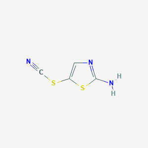 molecular formula C4H3N3S2 B1335063 5-Thiocyanatothiazol-2-amine CAS No. 23056-10-2