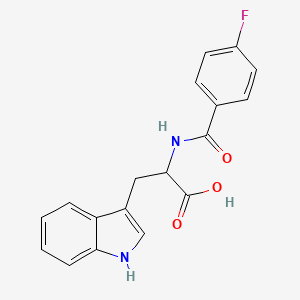 molecular formula C18H15FN2O3 B1335065 2-[(4-fluorobenzoyl)amino]-3-(1H-indol-3-yl)propanoic acid CAS No. 39545-02-3