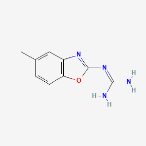 B1335075 N-(5-methyl-1,3-benzoxazol-2-yl)guanidine CAS No. 332898-09-6