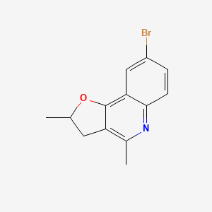 molecular formula C13H12BrNO B1335077 8-Bromo-2,4-dimethyl-2,3-dihydrofuro[3,2-c]quinoline CAS No. 332898-44-9