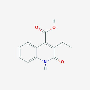 molecular formula C12H11NO3 B1335088 3-ethyl-2-oxo-1H-quinoline-4-carboxylic acid CAS No. 64880-80-4