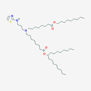 molecular formula C48H91N3O4S B13350912 Heptadecan-9-yl 8-((8-(nonyloxy)-8-oxooctyl)(3-(thiazol-2-ylamino)propyl)amino)octanoate 