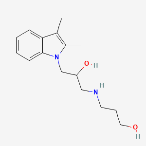 molecular formula C16H24N2O2 B1335093 3-[3-(2,3-Dimethyl-indol-1-yl)-2-hydroxy-propylamino]-propan-1-ol CAS No. 326881-62-3