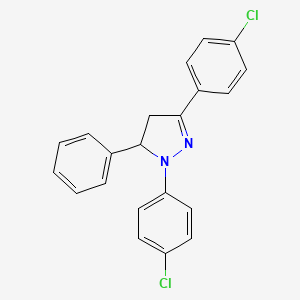 1,3-bis(4-chlorophenyl)-5-phenyl-4,5-dihydro-1H-pyrazole
