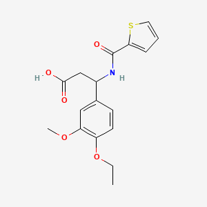 molecular formula C17H19NO5S B1335108 3-(4-Ethoxy-3-methoxy-phenyl)-3-[(thiophene-2-carbonyl)-amino]-propionic acid CAS No. 436087-15-9