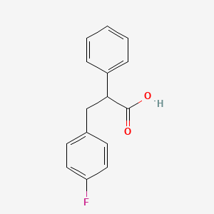 molecular formula C15H13FO2 B1335114 3-(4-Fluorophenyl)-2-phenylpropanoic acid CAS No. 436086-86-1