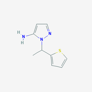 molecular formula C9H11N3S B1335125 1-(1-thien-2-ylethyl)-1H-pyrazol-5-amine CAS No. 956949-76-1
