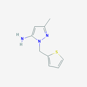 molecular formula C9H11N3S B1335126 5-Methyl-2-thiophen-2-ylmethyl-2H-pyrazol-3-ylamine CAS No. 4394-28-9