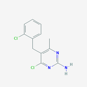 molecular formula C12H11Cl2N3 B1335129 4-Chloro-5-(2-chloro-benzyl)-6-methyl-pyrimidin-2-ylamine CAS No. 500157-71-1