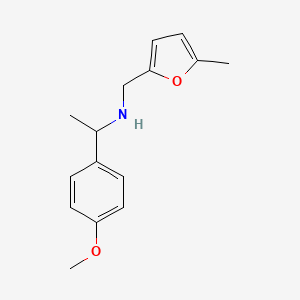 molecular formula C15H19NO2 B1335131 [1-(4-Methoxy-phenyl)-ethyl]-(5-methyl-furan-2-yl-methyl)-amine CAS No. 626216-18-0