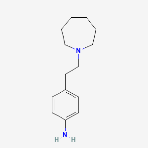 molecular formula C14H22N2 B1335134 4-(2-Azepan-1-yl-ethyl)-phenylamine CAS No. 863377-36-0