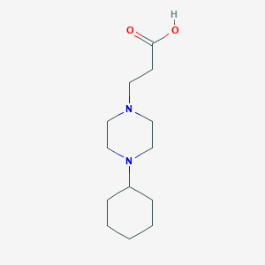 molecular formula C13H24N2O2 B1335140 3-(4-Cyclohexylpiperazin-1-yl)propanoic acid CAS No. 883548-64-9