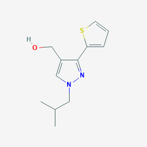 molecular formula C12H16N2OS B13351404 (1-isobutyl-3-(thiophen-2-yl)-1H-pyrazol-4-yl)methanol 