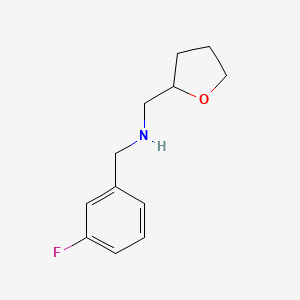 molecular formula C12H16FNO B1335142 (3-Fluoro-benzyl)-(tetrahydro-furan-2-ylmethyl)-amine CAS No. 510723-79-2