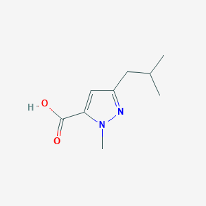molecular formula C9H14N2O2 B1335161 3-isobutyl-1-methyl-1H-pyrazole-5-carboxylic acid CAS No. 769132-77-6