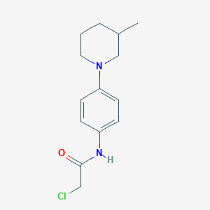 molecular formula C14H19ClN2O B1335174 2-Chloro-N-[4-(3-methyl-piperidin-1-yl)-phenyl]-acetamide CAS No. 842974-39-4