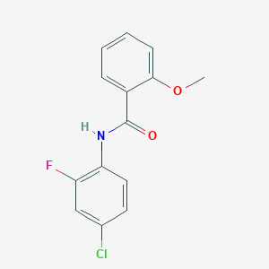 molecular formula C14H11ClFNO2 B13351767 N-(4-chloro-2-fluorophenyl)-2-methoxybenzamide 
