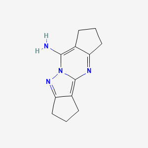 molecular formula C12H14N4 B1335184 1,2,3,7,8,9-六氢环戊[d]环戊[3,4]吡唑并[1,5-a]嘧啶-6-胺 CAS No. 878417-21-1