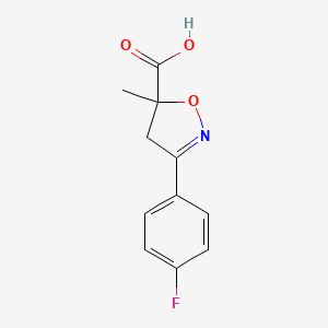 3-(4-Fluoro-phenyl)-5-methyl-4,5-dihydro-isoxazole-5-carboxylic acid