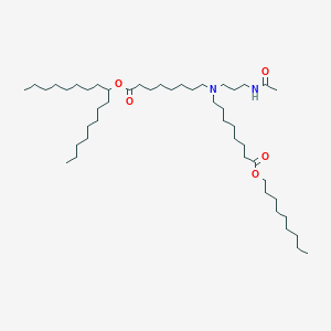 molecular formula C47H92N2O5 B13351993 Heptadecan-9-yl 8-((3-acetamidopropyl)(8-(nonyloxy)-8-oxooctyl)amino)octanoate 