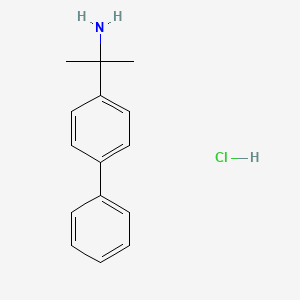 molecular formula C15H18ClN B13352166 2-([1,1'-Biphenyl]-4-yl)propan-2-amine hydrochloride 