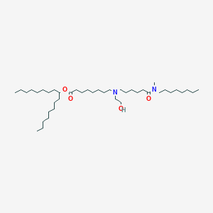 molecular formula C42H84N2O4 B13352218 Heptadecan-9-yl 8-((2-hydroxyethyl)(6-(methyl(octyl)amino)-6-oxohexyl)amino)octanoate 