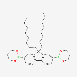 molecular formula C35H52B2O4 B1335226 2,2'-(9,9-Dioctyl-9h-fluorene-2,7-diyl)bis(1,3,2-dioxaborinane) CAS No. 317802-08-7