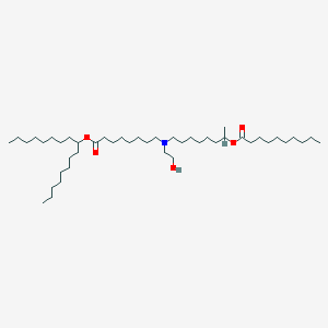molecular formula C45H89NO5 B13352294 8-((8-(Heptadecan-9-yloxy)-8-oxooctyl)(2-hydroxyethyl)amino)octan-2-yl decanoate 