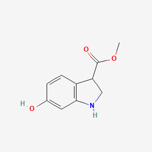 molecular formula C10H11NO3 B13352346 Methyl 6-hydroxyindoline-3-carboxylate 
