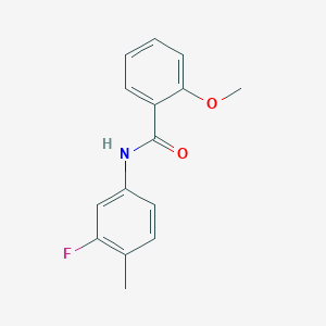 molecular formula C15H14FNO2 B13352351 N-(3-fluoro-4-methylphenyl)-2-methoxybenzamide 