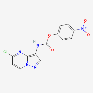 molecular formula C13H8ClN5O4 B13352417 4-Nitrophenyl (5-chloropyrazolo[1,5-a]pyrimidin-3-yl)carbamate 
