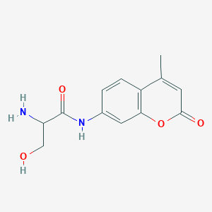 molecular formula C13H14N2O4 B1335245 2-amino-3-hydroxy-N-(4-methyl-2-oxochromen-7-yl)propanamide CAS No. 98516-73-5