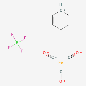 molecular formula C9H7BF4FeO3 B13352471 Cyclohexadienyliumiron(0)tricarbonyl tetrafluoroborate 