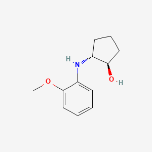 molecular formula C12H17NO2 B13352516 (1R,2R)-2-((2-Methoxyphenyl)amino)cyclopentan-1-ol 