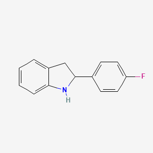 molecular formula C14H12FN B1335255 2-(4-Fluorophenyl)indoline CAS No. 595548-71-3