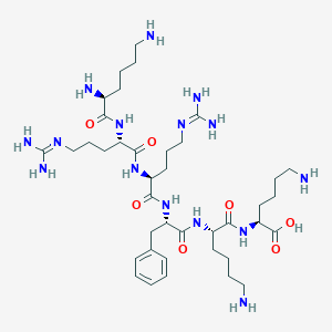 molecular formula C39H71N15O7 B133526 Lysyl-arginyl-arginyl-phenylalanyl-lysyl-lysine CAS No. 141363-42-0