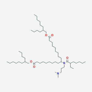 molecular formula C57H112N2O5 B13352605 Bis(2-butyloctyl) 10-(N-(3-(dimethylamino)propyl)-2-ethylheptanamido)nonadecanedioate 