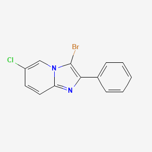 molecular formula C13H8BrClN2 B1335261 3-溴-6-氯-2-苯基咪唑并[1,2-a]吡啶 CAS No. 477886-81-0