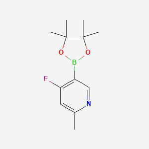 molecular formula C12H17BFNO2 B13352614 4-Fluoro-2-methyl-5-(4,4,5,5-tetramethyl-1,3,2-dioxaborolan-2-yl)pyridine CAS No. 2223047-96-7