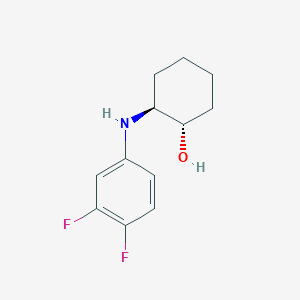 molecular formula C12H15F2NO B13352668 (1S,2S)-2-((3,4-Difluorophenyl)amino)cyclohexan-1-ol 