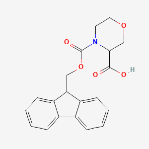 molecular formula C20H19NO5 B1335271 4-Fmoc-3-morpholinecarboxylic acid CAS No. 204320-51-4