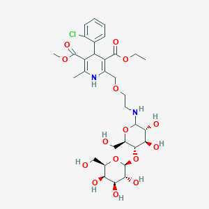 molecular formula C32H45ClN2O15 B13352742 3-O-ethyl 5-O-methyl 4-(2-chlorophenyl)-2-[2-[[(3R,4R,5S,6R)-3,4-dihydroxy-6-(hydroxymethyl)-5-[(2S,3R,4S,5R,6R)-3,4,5-trihydroxy-6-(hydroxymethyl)oxan-2-yl]oxyoxan-2-yl]amino]ethoxymethyl]-6-methyl-1,4-dihydropyridine-3,5-dicarboxylate 