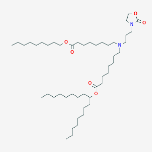 molecular formula C48H92N2O6 B13352789 Heptadecan-9-yl 8-((8-(nonyloxy)-8-oxooctyl)(3-(2-oxooxazolidin-3-yl)propyl)amino)octanoate 