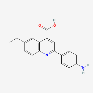 2-(4-Aminophenyl)-6-ethylquinoline-4-carboxylic acid