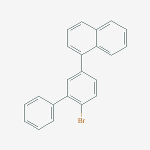 molecular formula C22H15Br B13352796 1-(6-Bromo-[1,1'-biphenyl]-3-yl)naphthalene 