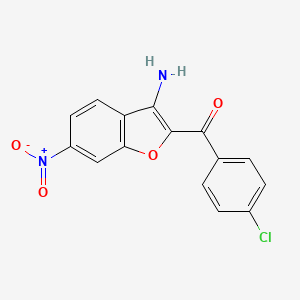 molecular formula C15H9ClN2O4 B1335288 3-氨基-2-(4-氯苯甲酰)-6-硝基苯并呋喃 CAS No. 351003-28-6