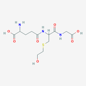 molecular formula C12H21N3O7S B13352924 N5-(1-((Carboxymethyl)amino)-3-((2-hydroxyethyl)thio)-1-oxopropan-2-yl)glutamine 