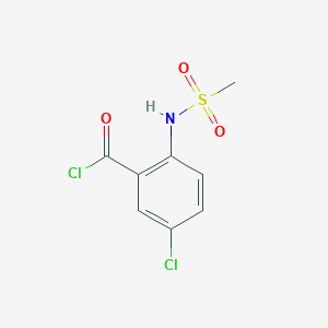 molecular formula C8H7Cl2NO3S B13352945 5-Chloro-2-(methylsulfonamido)benzoyl chloride CAS No. 89938-78-3