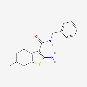 molecular formula C17H20N2OS B1335295 2-氨基-N-苄基-6-甲基-4,5,6,7-四氢-1-苯并噻吩-3-甲酰胺 CAS No. 588678-91-5